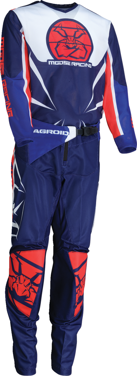 Moose Offroad Youth Agroid Mesh Jersey - Red/White/Blue, Medium (Part #2912-2525)