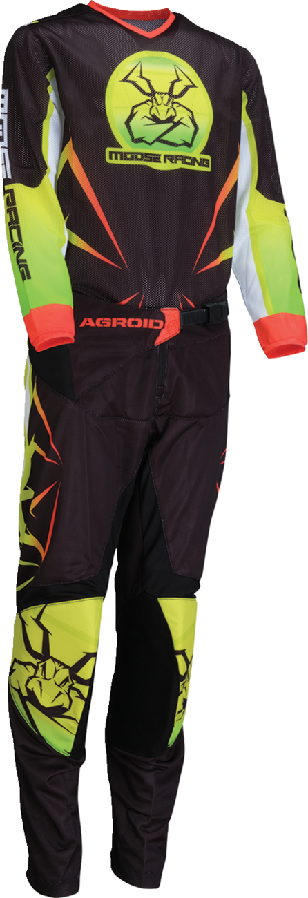 Moose Offroad Youth Agroid Mesh Jersey - Hi-Viz and Black, Size XL (Part Number 2912-2534)