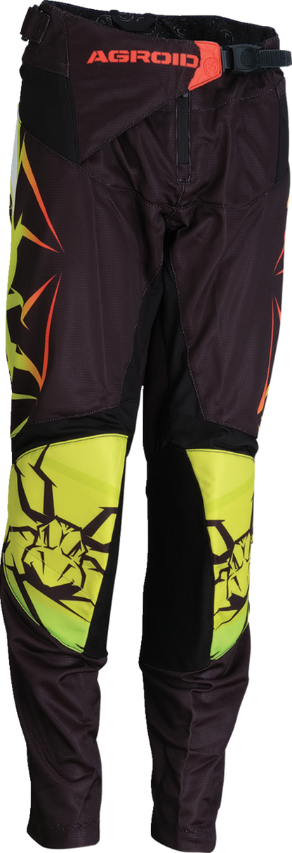 MOOSE OFFROAD Youth Agroid Mesh Pants - Hi-Viz/Black (Part No. 2903-2560)