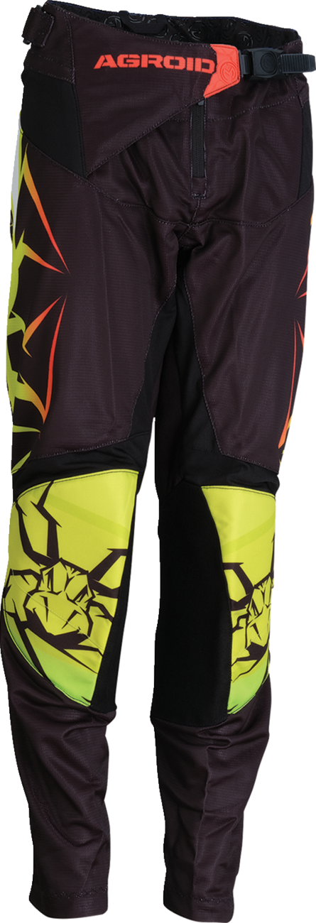 Moose Offroad Youth Agroid Mesh Pants - Hi-Viz and Black, Part No. 2903-2566