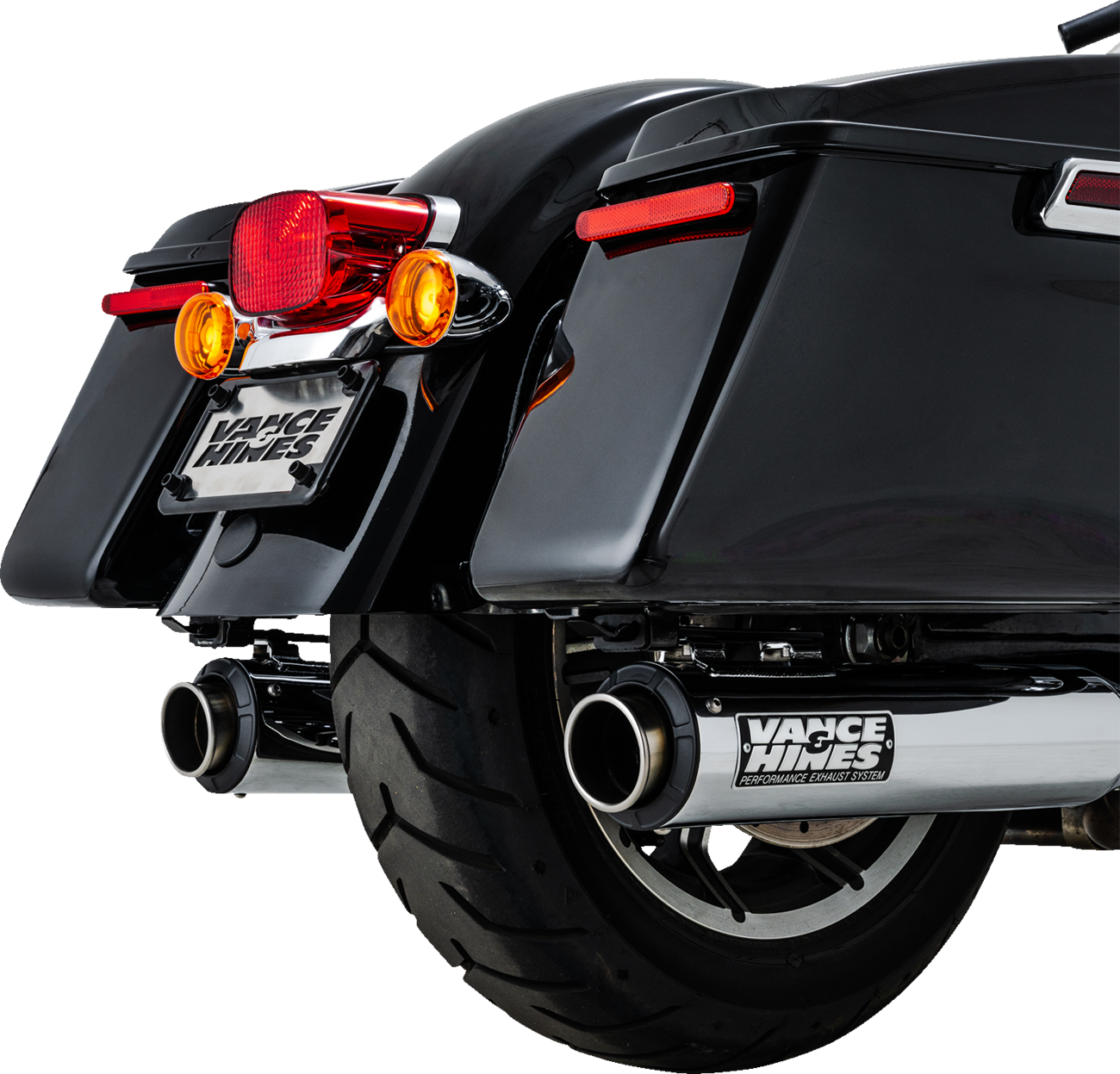 VANCE & HINES, VANCE & HINES Supersport Slip-On Mufflers for Harley M8 Bagger – Chrome, Part #16721