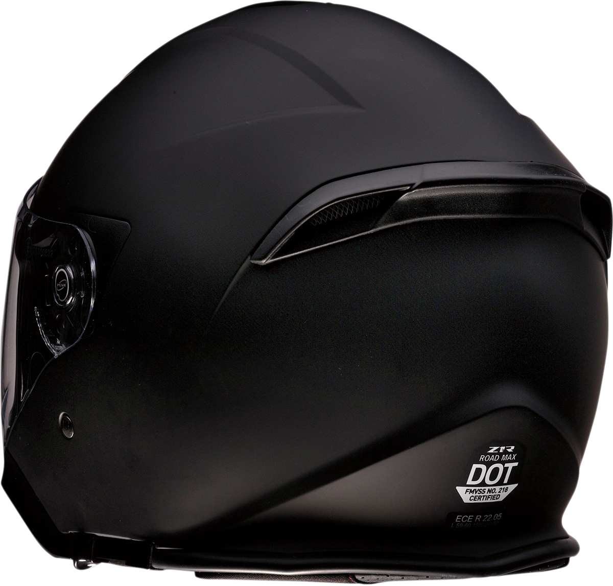 Z1R Road Maxx 2.0 helmet in flat black, extra large size, featuring aerodynamic design and secure chin strap.