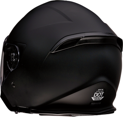 Z1R Road Maxx 2.0 helmet in flat black, extra large size, featuring aerodynamic design and secure chin strap.
