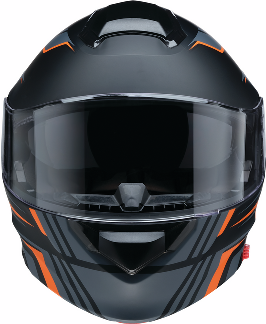 Z1R Solaris 2.0 modular motorcycle helmet in Slater Orange, XS size, featuring a sleek design and multiple ventilation vents.