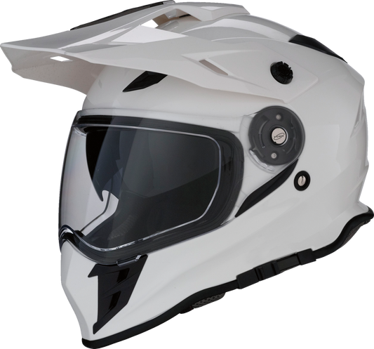 Z1R Range 2.0 helmet in solid white, XS size, with smooth aerodynamic design and clear visor, front view.
