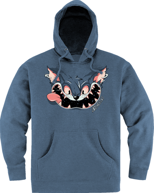 ICON Nine Lives™ Storm Blue hoodie in small size, featuring the brand logo and design details, made from comfortable fabric.