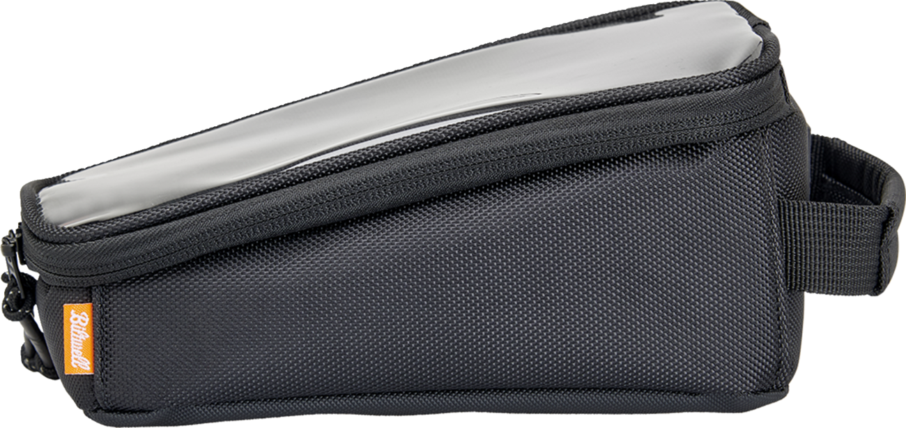 Black BILTWELL EXFIL-2 Mini Tank Bag by Bill's Exhausts, compact motorcycle bag with secure straps and zipper closure.