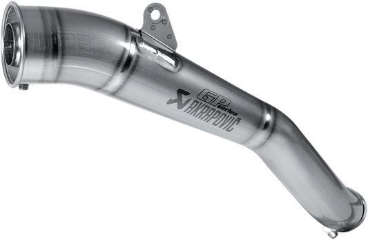 Akrаpovic titanium megaphone muffler for GSR 750 and GSX-S 750 motorcycles, featuring sleek metallic finish and exhaust pipe.