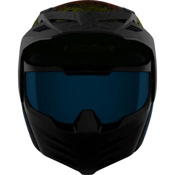 White ICON Elsinore™ Helmet Doodle 3 in large size, featuring a sleek design and brand logo, shown from the front.