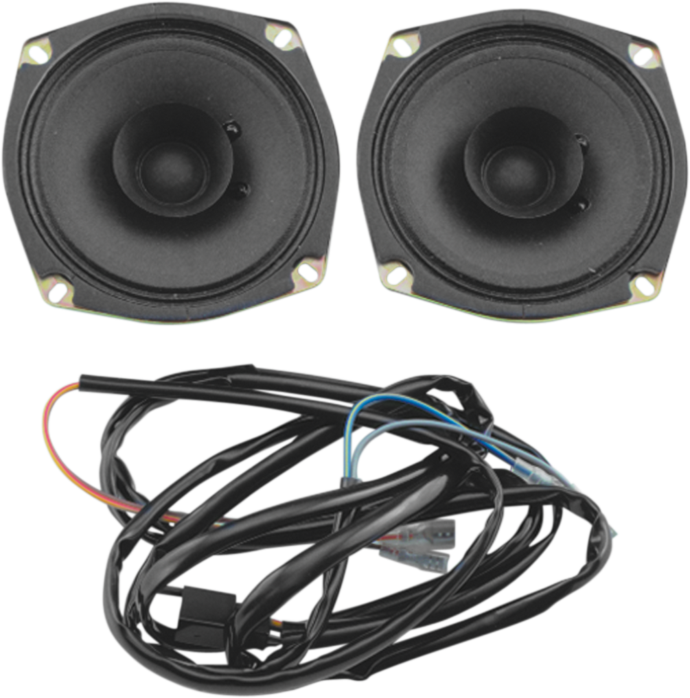 Bill's Exhausts SHOW CHROME Rear Speaker Kit for Honda GL1800 motorcycle, featuring high-quality chrome speakers and mounting hardware.