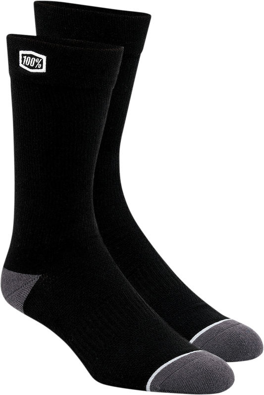 100% Solid Socks - Black - Small/Medium 20050-00000 - Howling Moto