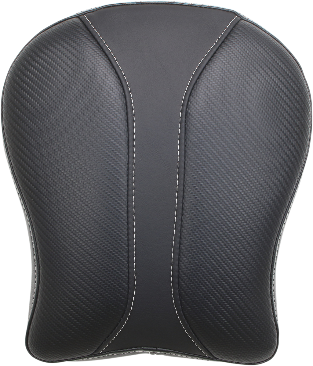 Contoured SADDLEMEN Dominator Pad seat for motorcycles, featuring a sleek design and durable material, ideal for comfortable riding.