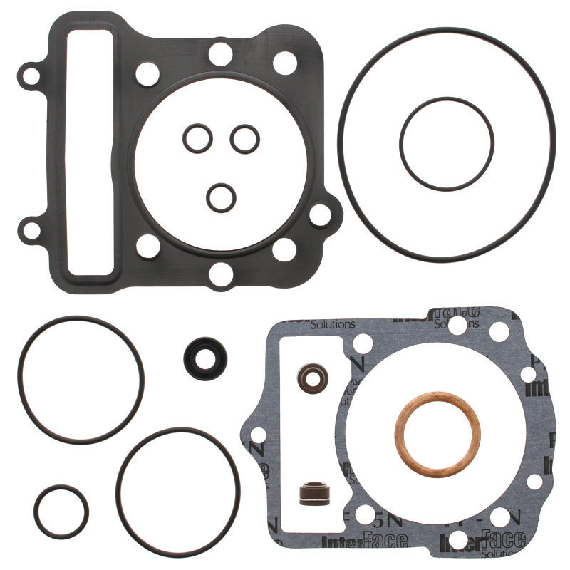 QuadBoss top end gasket set for Kawasaki KEF300 Lakota and Bayou models, featuring multiple gaskets and sealing components.