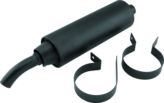 QuadBoss slip-on muffler with black finish for Honda ATC250ES 1985-1987 ATV, part number 157109, shown on a motorcycle exhaust system.