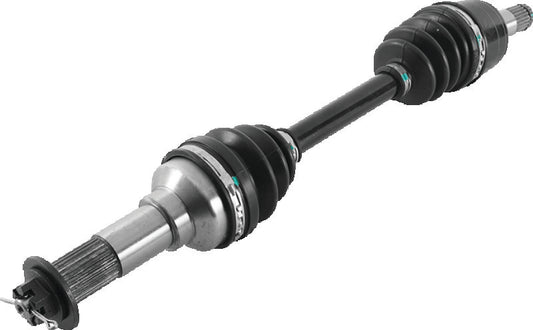 QuadBoss front left side rugged axle for Yamaha YFM400 Kodiak 4x4, model years 2000-2002, showing the durable metal construction.