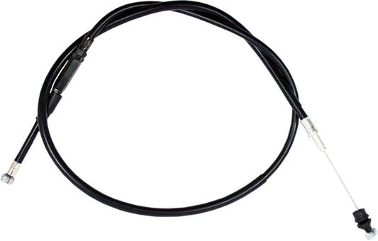 Black vinyl throttle cable from MOTION PRO for motorcycles and powersports vehicles, showing the detailed cable and connector ends.
