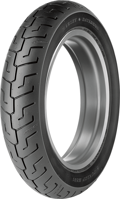 Dunlop K591 rear motorcycle tire for Harley-Davidson, 160/70B17 size, V-rated, showing tread pattern and sidewall details.