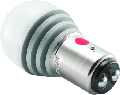 Kuryakyn LED turn signal bulb for powersports vehicles, red two-circuit 1157 bulb for upgraded motorcycle lighting.
