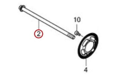 HONDA AXLE, FR. WHEEL - Howling Moto