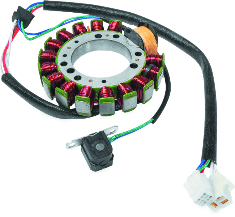QuadBoss Stator part 463741 for Yamaha YFM350 and YFM400 ATV models, showing the electrical component with coil windings and mounting points.