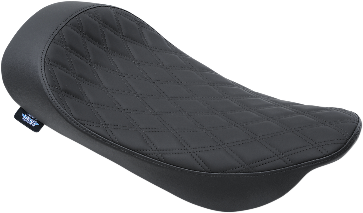 Drag Specialties Low Solo Seat with Double Diamond design for Harley FLHR and FLHX models from 1999-2007.
