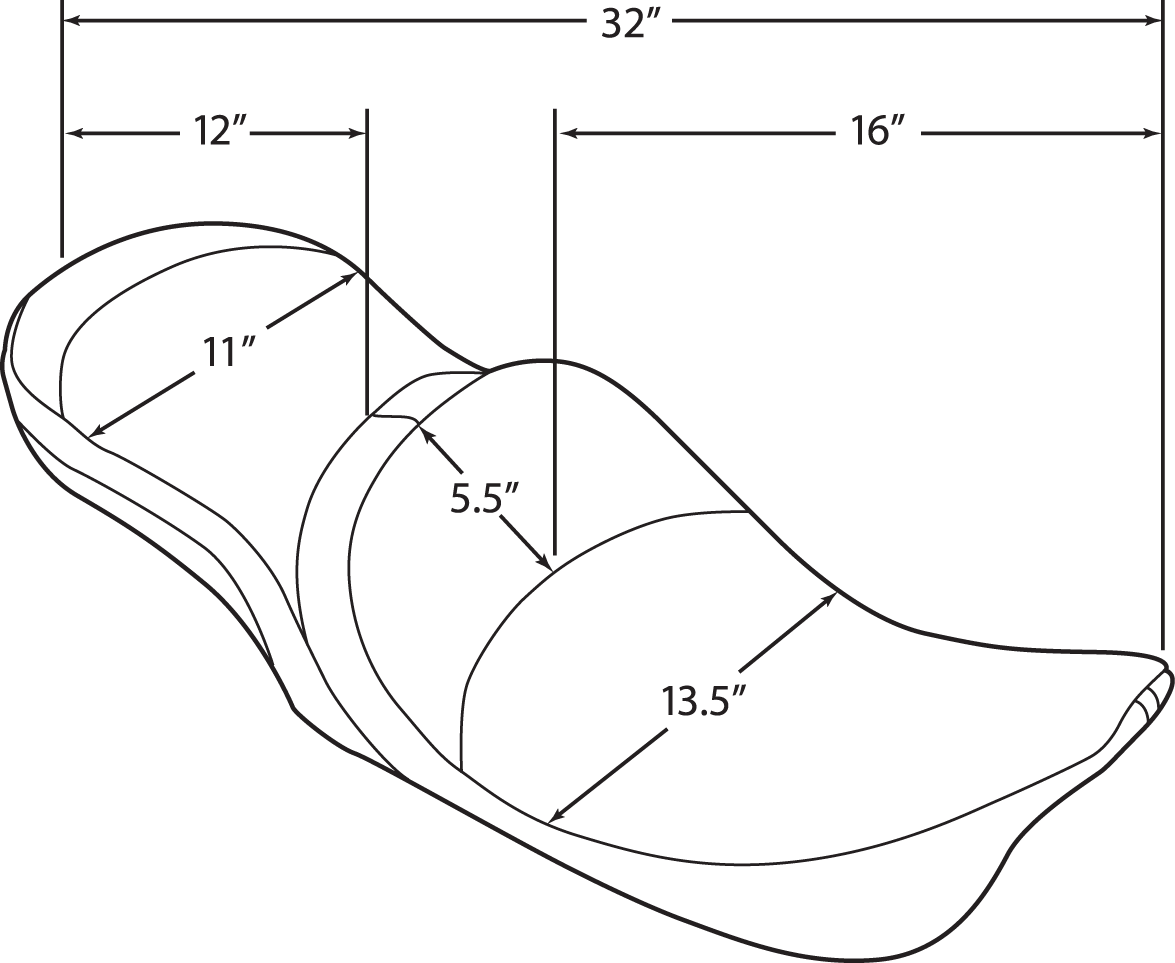 DRAG SPECIALTIES SEATS low touring seat with backrest receiver for Harley FL 1999-2007, vinyl and pillow design, shown on motorcycle