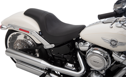Drag Specialties Predator Seat for Harley FL/FX 2018-2025, vinyl smooth finish motorcycle seat, part number 0802-1181