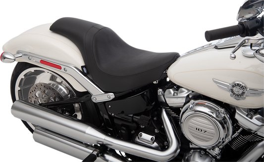 Drag Specialties Predator Seat for Harley FL/FX 2018-2025, vinyl smooth finish motorcycle seat, part number 0802-1181