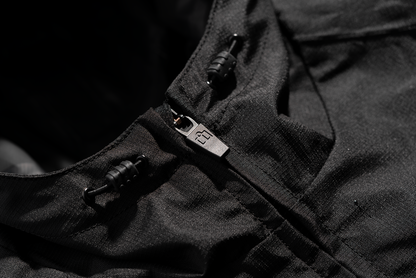Black ICON Women’s PDX3™ Jacket in XL, featuring a sleek design and front zipper, made by Bill's Exhausts.