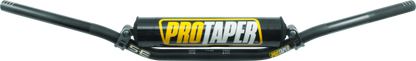 ProTaper SE YZ low handlebar in jet black, designed for motocross bikes, featuring a lightweight, durable aluminum construction.