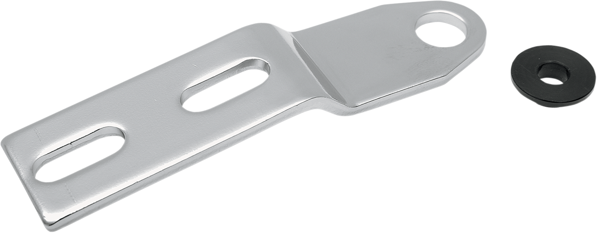 Rear fender mount bracket for DRAG SPECIALTIES SEATS motorcycle, part number 0820-0027, in black metal with mounting holes.