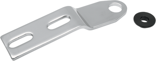 Rear fender mount bracket for DRAG SPECIALTIES SEATS motorcycle, part number 0820-0027, in black metal with mounting holes.