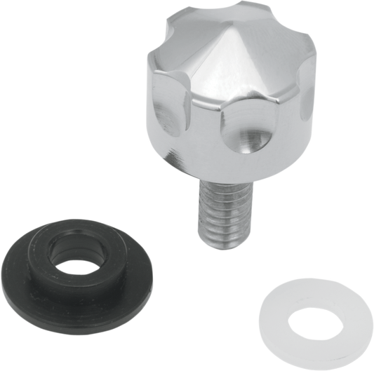 Stainless steel seat mount knob for Drag Specialties Seats on Harley FL models 2000-2022, part #0820-0035.