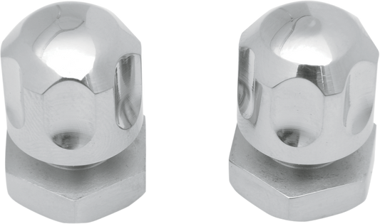 Stainless steel seat mount knobs from DRAG SPECIALTIES SEATS for FL motorcycles, model years 1997-2022, part #0820-0037.