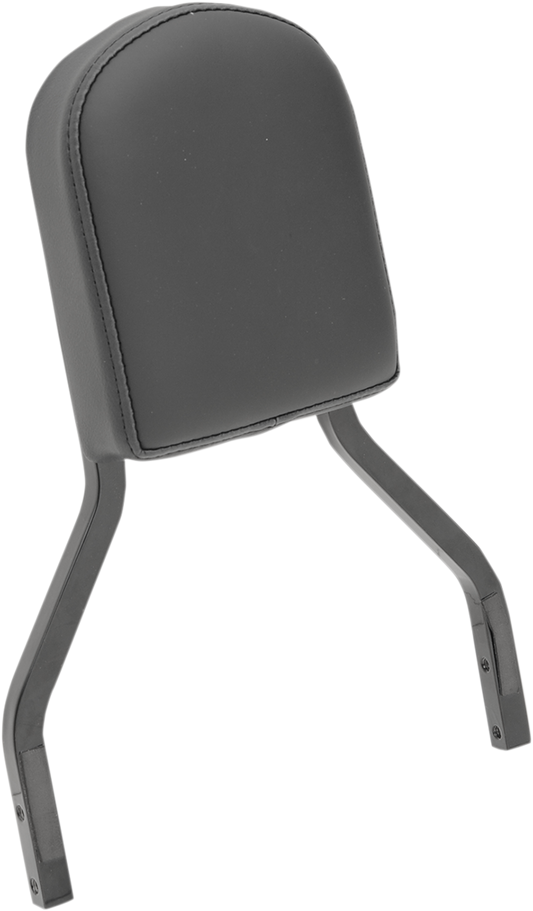 Black short sissy bar pad with solar reflective leather top for DRAG SPECIALTIES SEATS motorcycle seats, part #0822-0299.