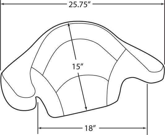 DRAG SPECIALTIES SEATS Tourpak Pad with double diamond stitching for FLHR/S 2014-2025 motorcycle, rear luggage trunk pad.
