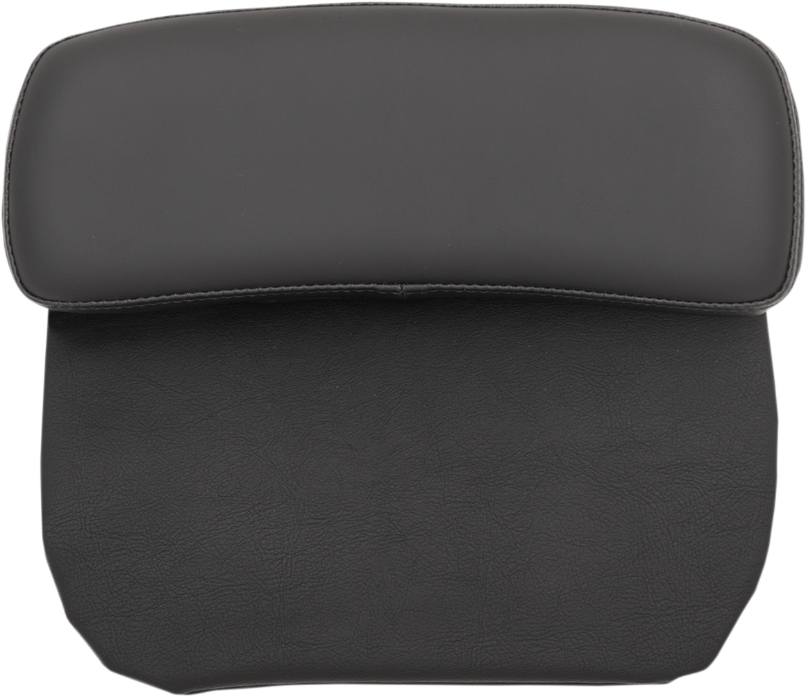 Drag Specialties Seats Chopped Tour-Pak Pad in black vinyl, showcasing the textured seat pad for Harley motorcycle touring comfort.
