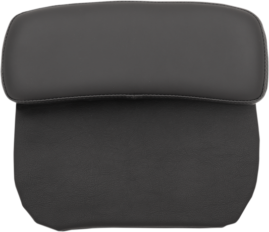 Drag Specialties Seats Chopped Tour-Pak Pad in black vinyl, showcasing the textured seat pad for Harley motorcycle touring comfort.