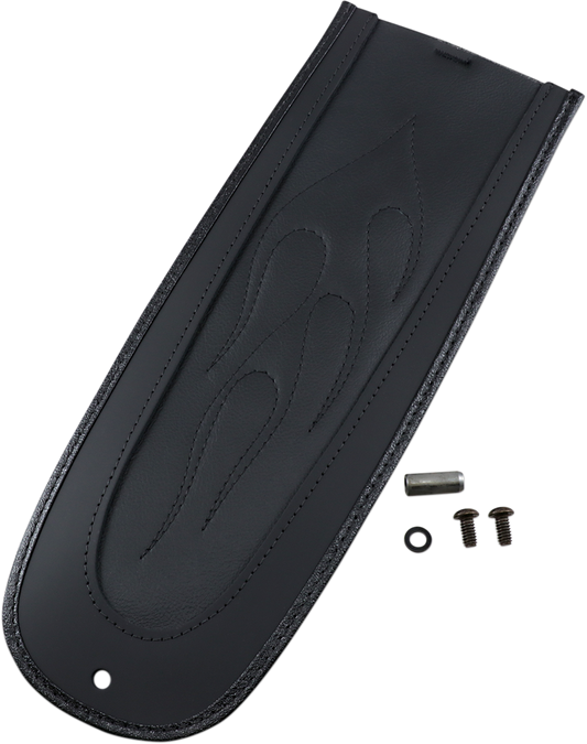 Drag Specialties Seats fender skin with flame-stitched automotive-grade vinyl, designed for custom motorcycle seats.