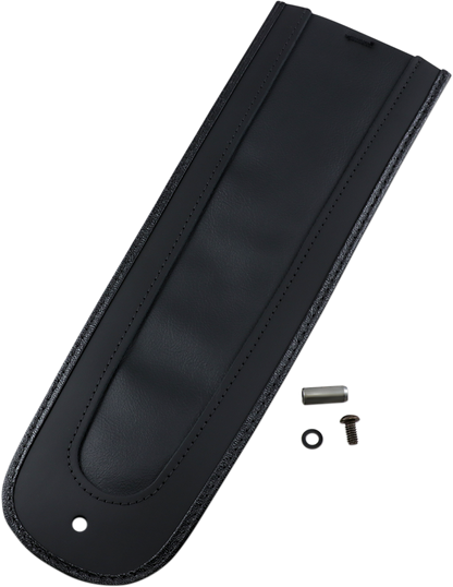 Drag Specialties seats fender skin with leather perimeter and felt liner, designed for custom motorcycle styling.