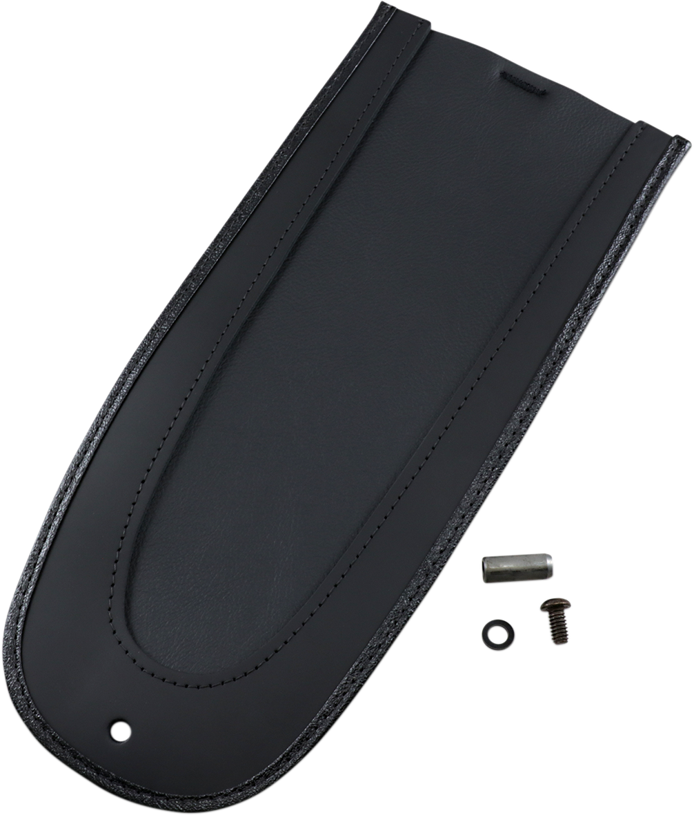 Drag Specialties Seats fender skin with leather centers and vinyl finish, designed for motorcycle customization and comfort.