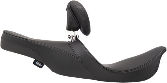 DRAG SPECIALTIES SEATS EZ Glide II large backrest with solar reflective leather for motorcycle comfort and style.