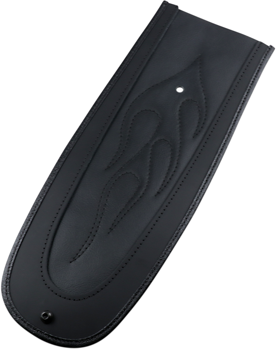 Drag Specialties Seats flame-stitched vinyl fender skin with center detail, designed for custom motorcycle seats.