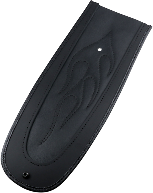 Drag Specialties Seats flame-stitched vinyl fender skin with center detail, designed for custom motorcycle seats.