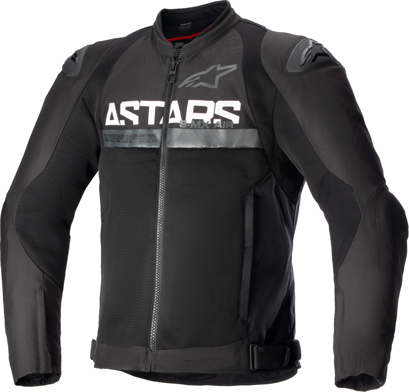 Black Alpinestars SMX Air jacket for motorcycling, small size, showing lightweight, ventilated motorcycle jacket design.
