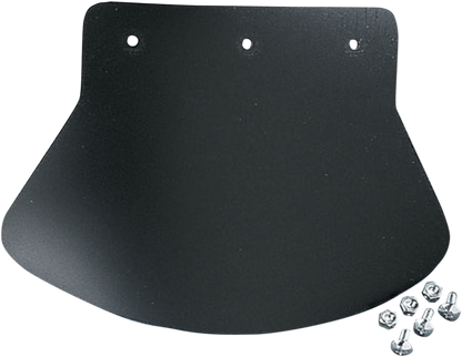 DRAG SPECIALTIES SEATS DS393702 plain mud flap, 9.5 inches wide by 6.5 inches high, designed for motorcycle seats.