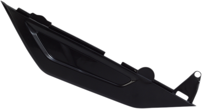 Acerbis black side panels for motorcycle body, featuring sleek design and mounting points, compatible with specific bike models.