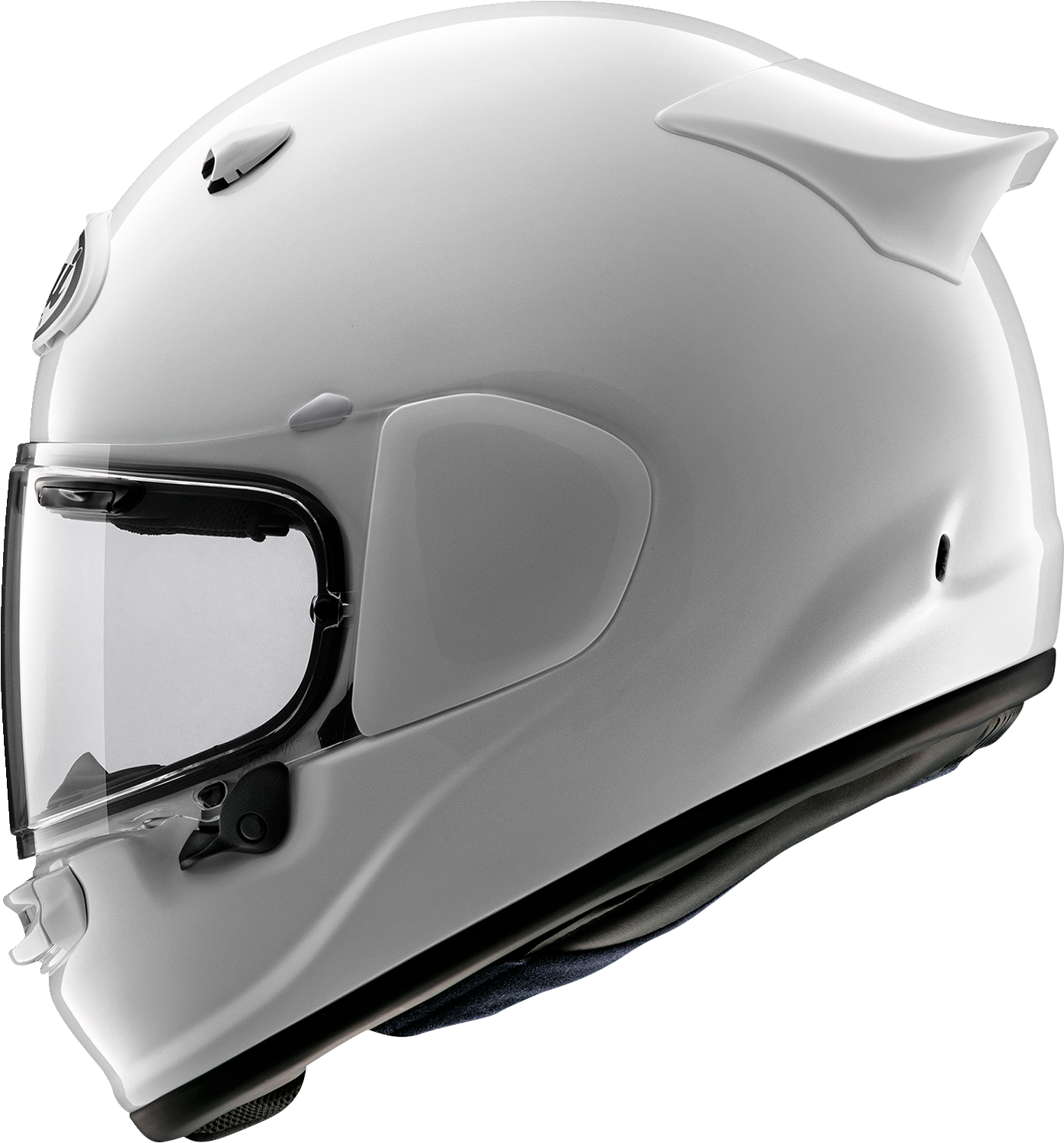 Arai Helmets Contour-X helmet in diamond white, XS size, showing the sleek design and ventilation vents.