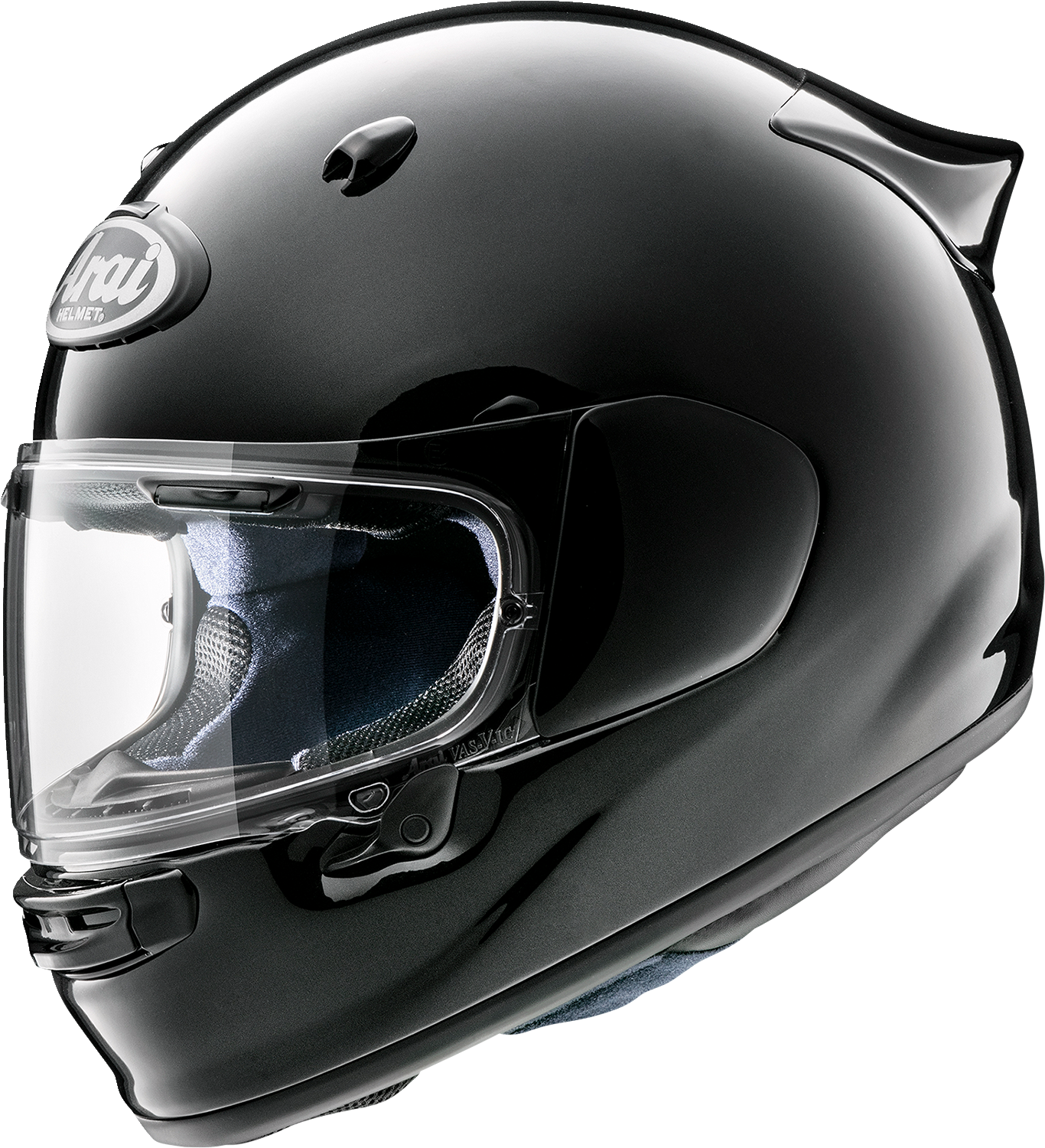 Arai Helmets Contour-X helmet in Diamond Black, size medium, showing the sleek design and ventilation vents.