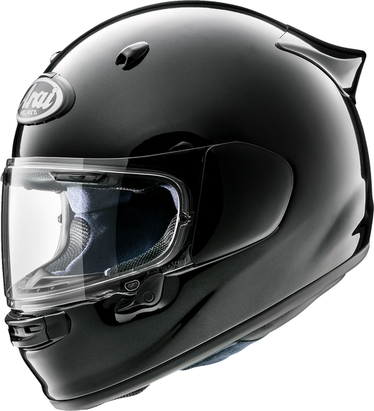 Arai Helmets Contour-X helmet in Diamond Black, size medium, showing the sleek design and ventilation vents.